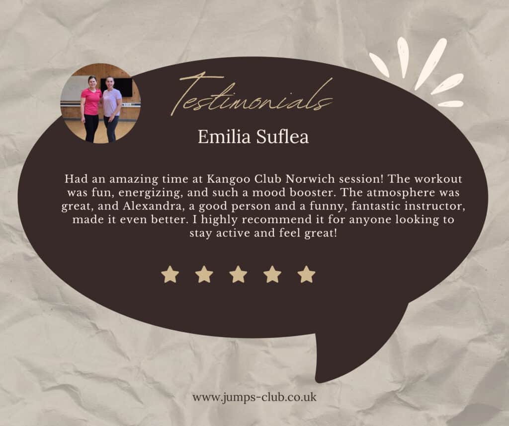 Testimonial for Kangoo Club Norwich session.