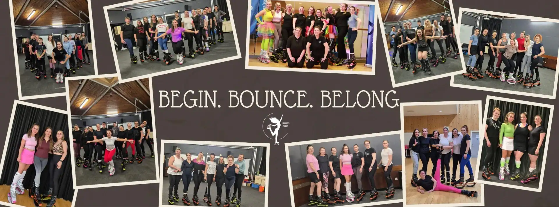 Groups enjoying bounce fitness classes